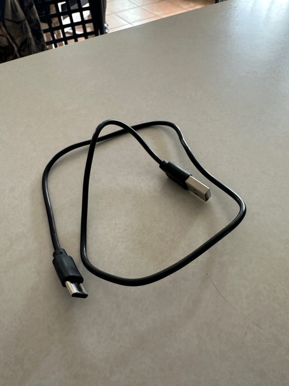 USB-A to USB-C Black Charging/Data Cable